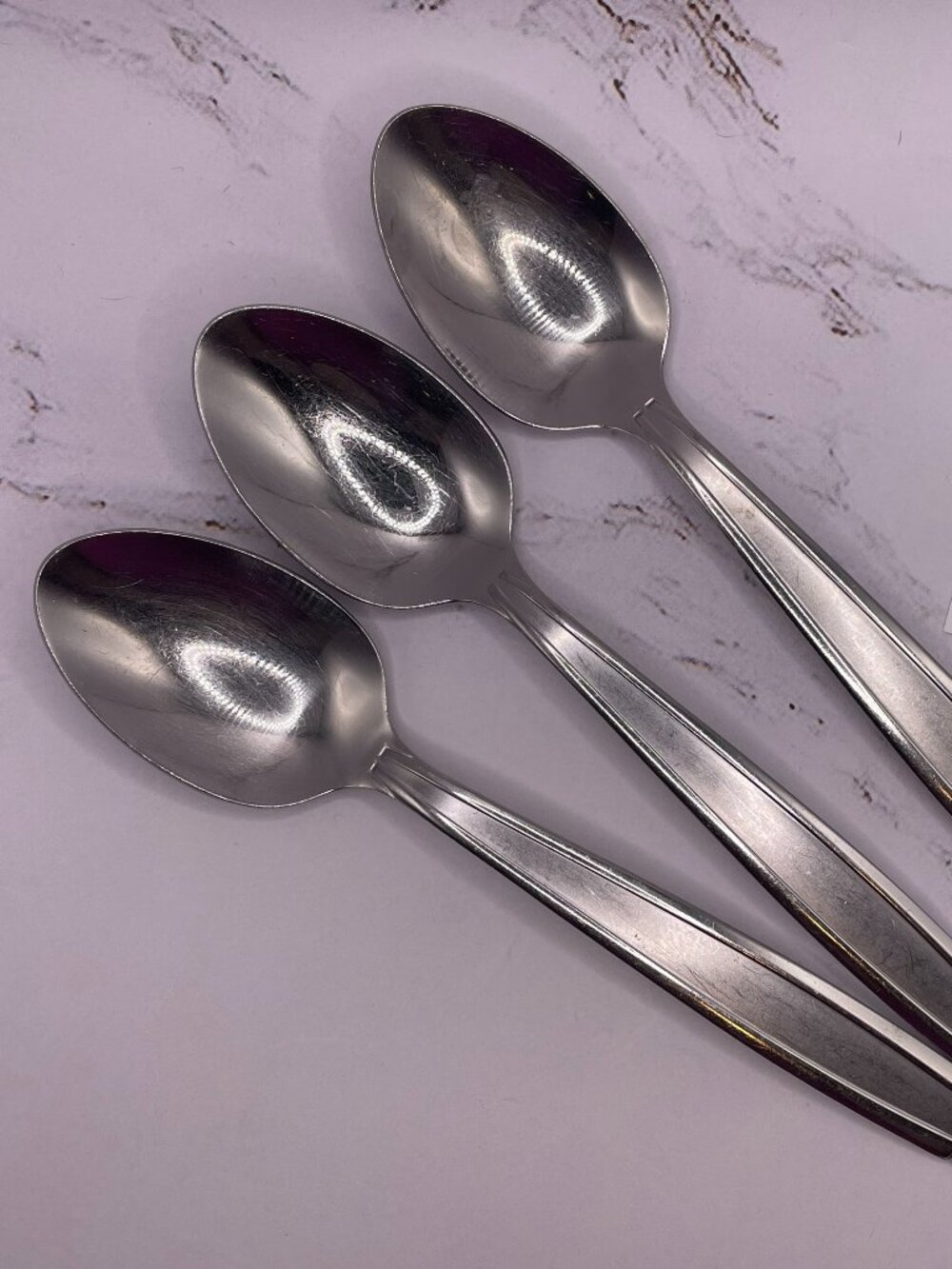 Oneida Satin Shasta Stainless Steel Teaspoons Set of 3 Replacement